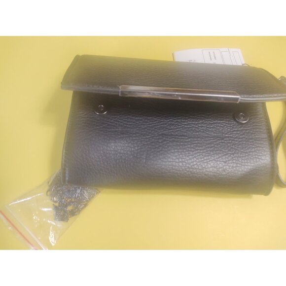 Cherie Bliss Black Leather Hand Bag/Purse Wrist strap & over the shoulder strap - Picture 7 of 7